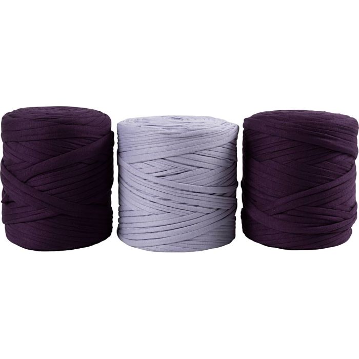 Spagettigarn, pinne 10-12,Farge kan variere , lilla/violette nyanser, 2250 g, 3x750 g/ 1 pk.