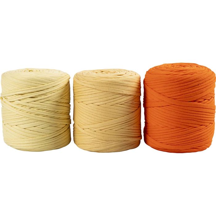 Spagettigarn, pinne 10-12,Farge kan variere , gule nyanser, 2250 g, 3x750 g/ 1 pk.