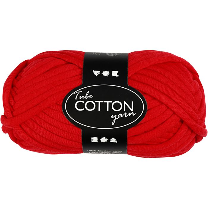 Tubegarn, L: 45 m, pinne 10-12, rød, 100 g/ 1 nst.