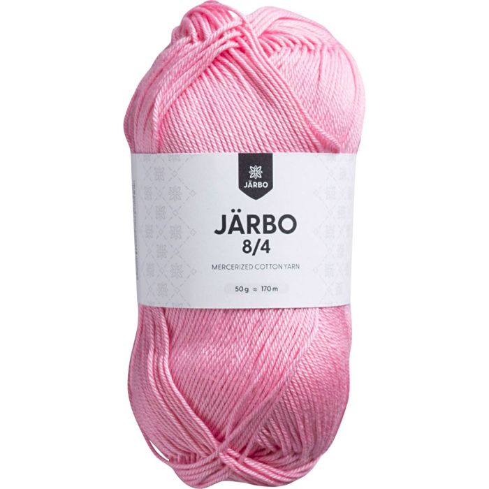 Mercerisert bomullsgarn, nr. 8/4, heklenål 3, candy pink, 50 g/ 1 nst.