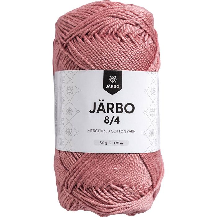 Mercerisert bomullsgarn, nr. 8/4, heklenål 3, rosa, 50 g/ 1 nst.