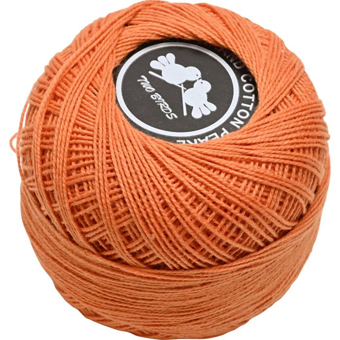 Mercerisert bomullsgarn, heklenål 2-2,5, orange, 125 m, 20 g/ 1 nst.