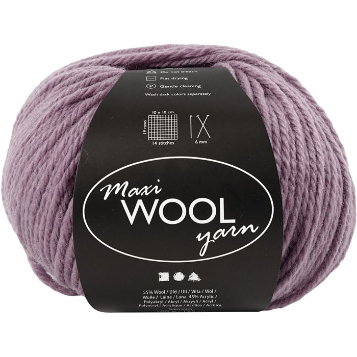 Ullgarn, L: 125 m, lavendel, 100 g/ 1 nst.