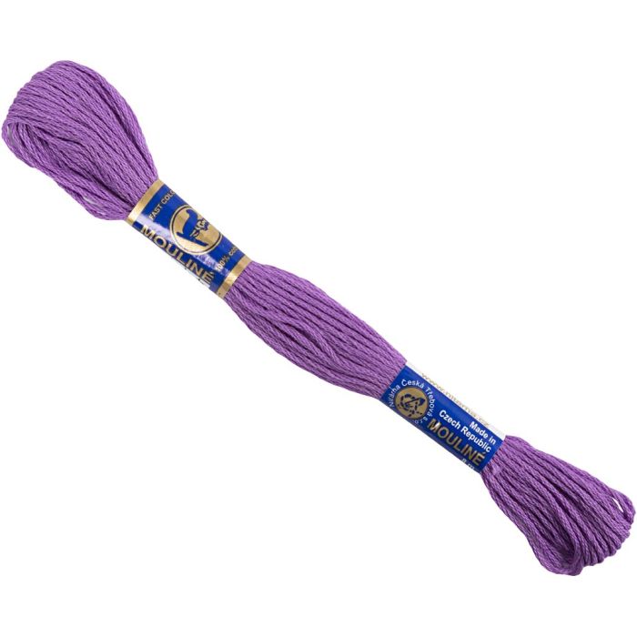 Broderigarn, lilla, 8 m/ 1 bunt