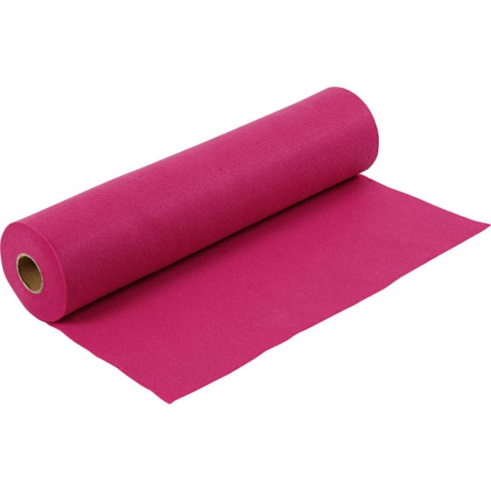 Hobbyfilt, B: 45 cm, tykkelse 1,5-2 mm, 180-200 g, cerise, 5 m/ 1 rl.