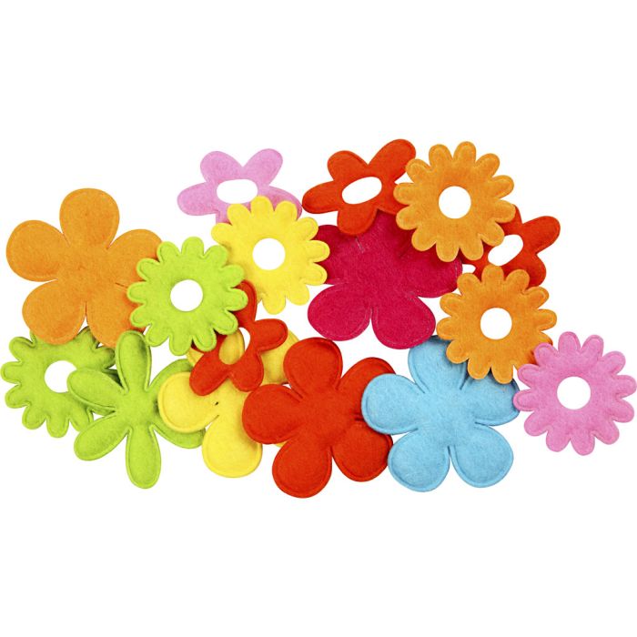 Filtblomster, str. 35x45 mm, tykkelse 1,2 mm, 16 stk./ 1 pk.
