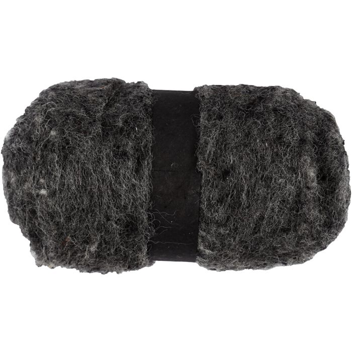 Kardet Ull, naturgrå, 100 g/ 1 bunt