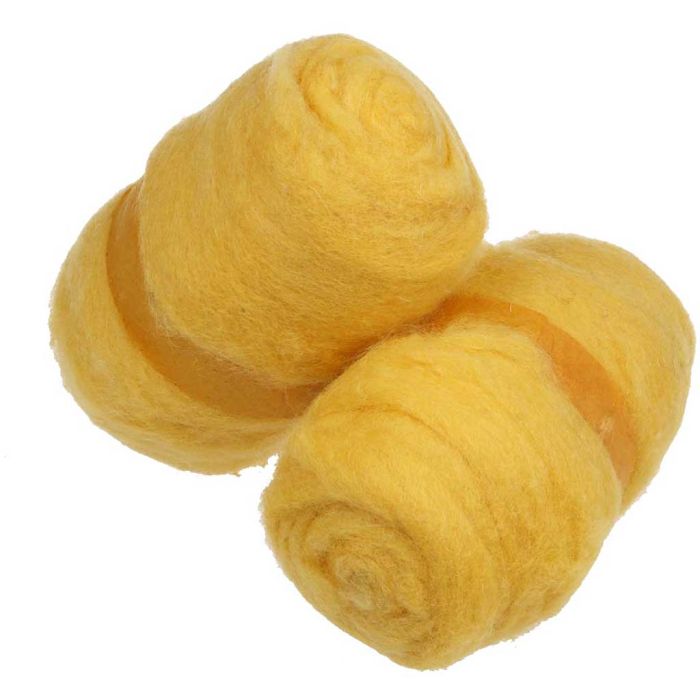 Kardet Ull, gul, 2x100 g/ 1 bunt