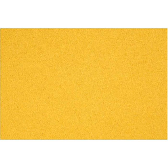 Hobbyfilt, A2, ark 420x594 mm, tykkelse 3 mm, gul, 1 ark