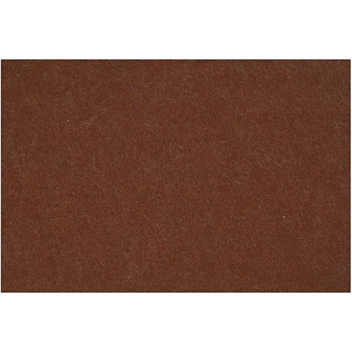 Hobbyfilt, A2, ark 420x594 mm, tykkelse 3 mm, brun, 1 ark