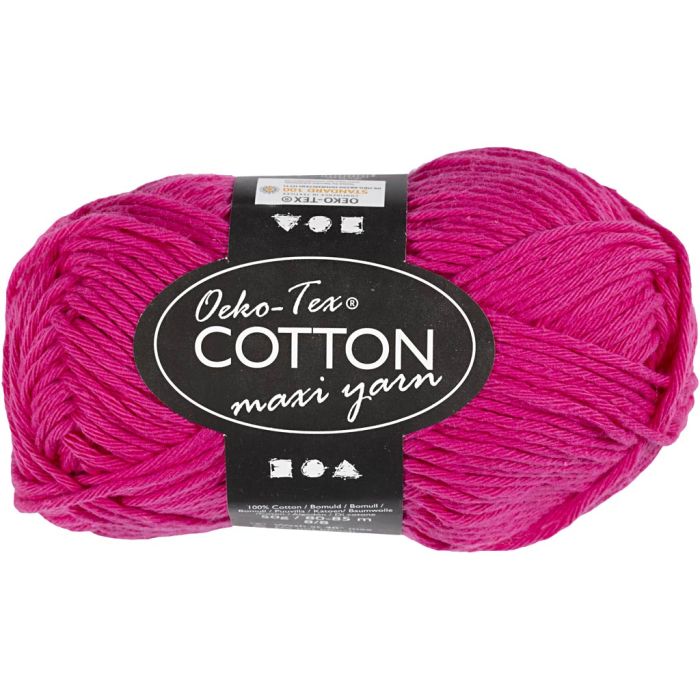 Bomullsgarn, nr. 8/8, L: 80-85 m, pinne 4-4,5, pink, 50 g/ 1 nst.