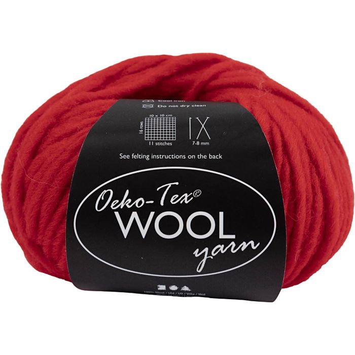 Ullgarn, L: 50 m, rød, 50 g/ 1 nst.