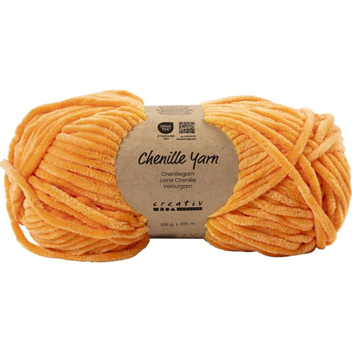 Velourgarn, L: 105 m, pinne 5-6, aprikos, 100 g/ 1 nst.