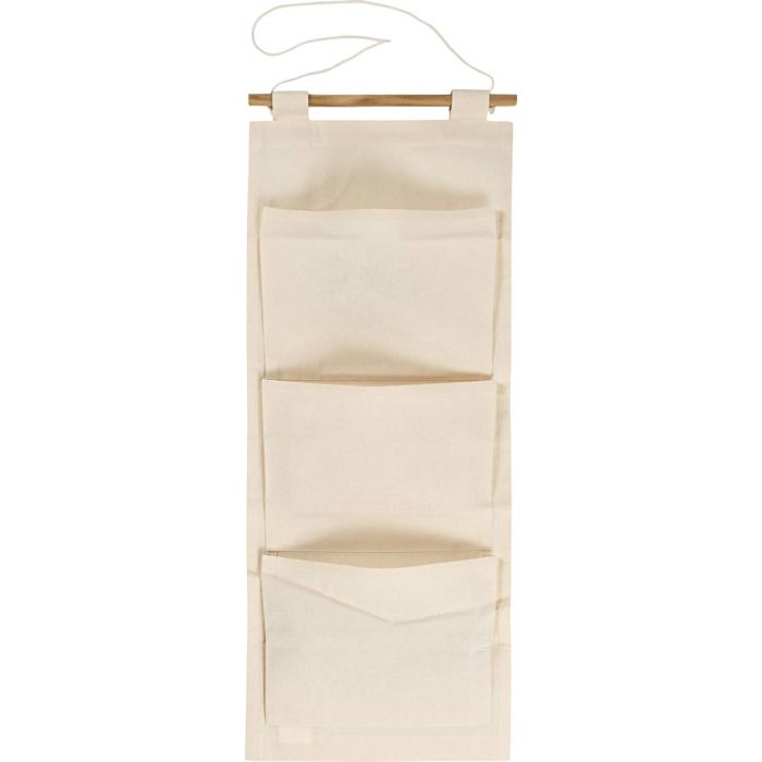 Lommeoppheng for oppbevaring, H: 75 cm, B: 30 cm, 145 g, lys natur, 1 stk.