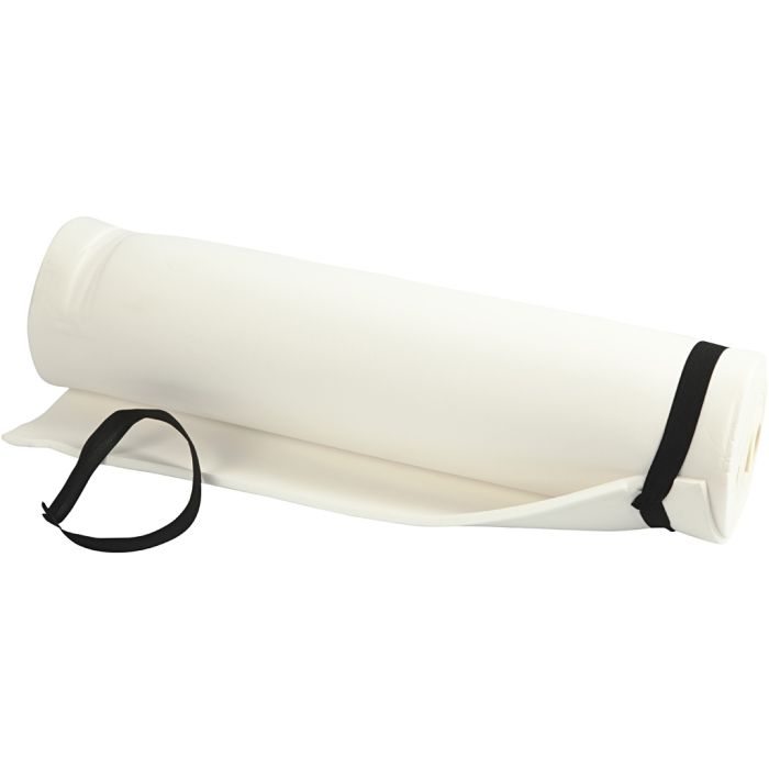 Liggeunderlag, L: 180 cm, B: 50 cm, tykkelse 6 mm, hvit, 1 stk.