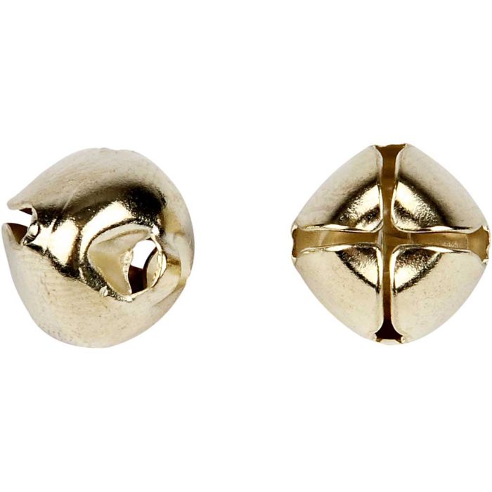 Bjeller, dia. 8+10+13 mm, gull, 18 ass./ 1 pk.