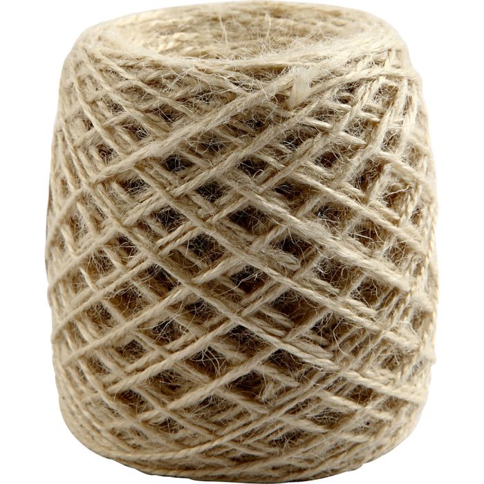 Naturhamp, tykkelse 1-2 mm, natur, 150 m/ 1 rl.