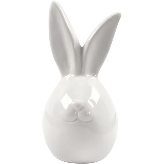 Hare , H: 11,4 cm, dia. 5,5 cm, hvit, 12 stk./ 1 pk.