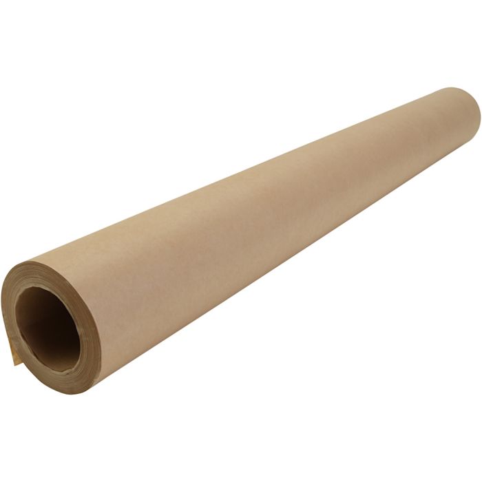 Brun kraftpapir/fidele, B: 70 cm, 50 g, 50 m/ 1 pk.