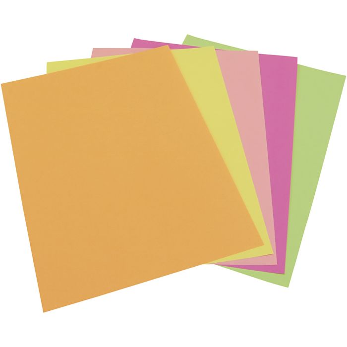 Neonpapir, ark 24x34 cm, 50 ark/ 1 pk.