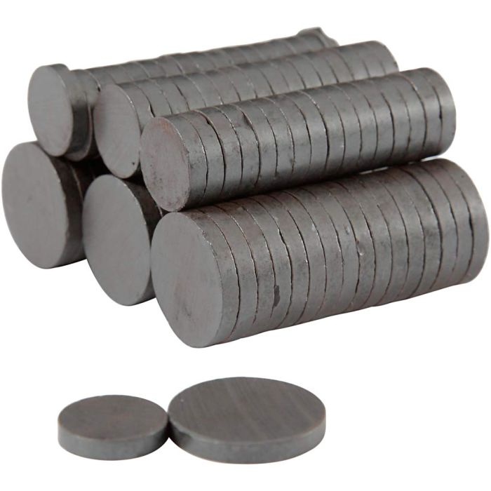 Magnet, dia. 14+20 mm, tykkelse 3 mm, 2x250 stk./ 1 pk.