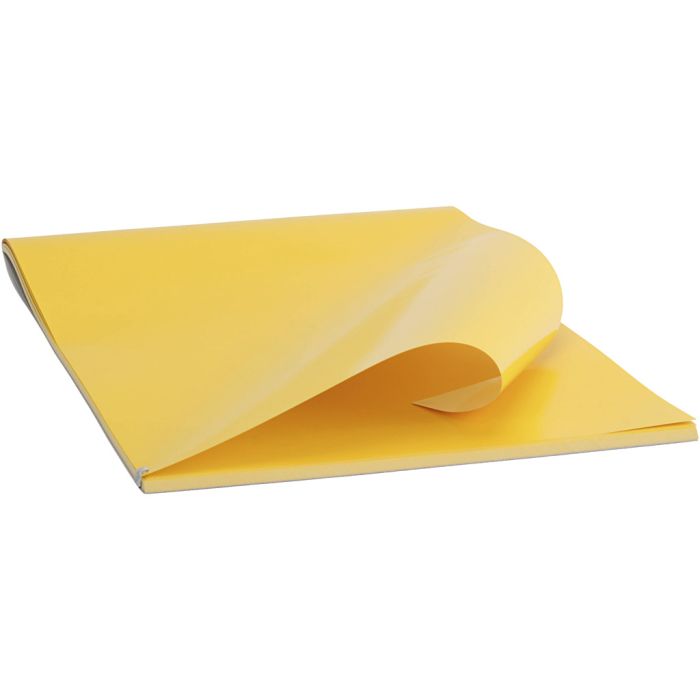 Glanspapir, ark 25x35 cm, gul, 50 ark/ 1 pk.