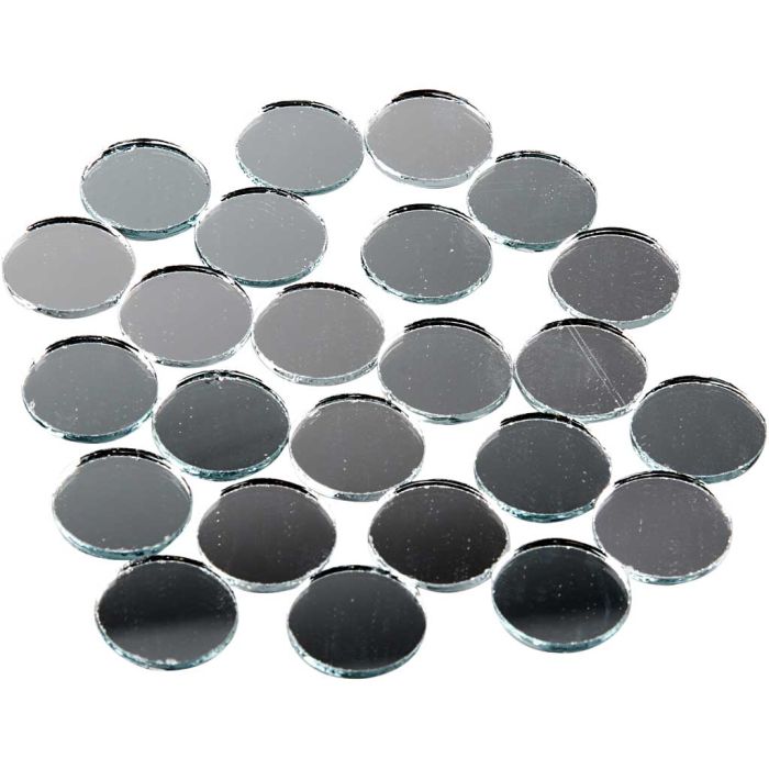 Speilmosaikk, rund, dia. 18 mm, tykkelse 2 mm, 400 stk./ 1 pk.