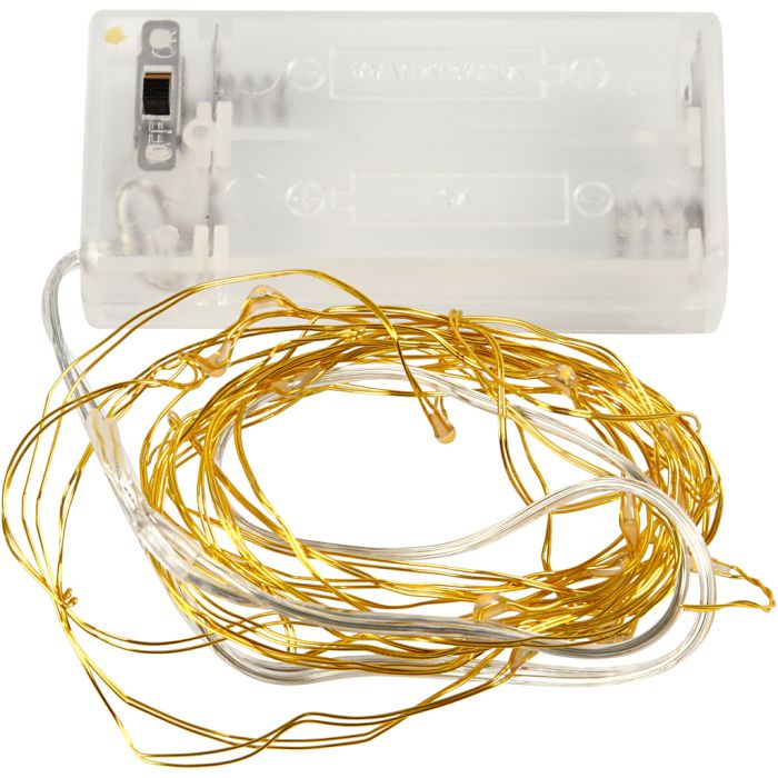 LED Lyskjede, L: 3,15 m, gull, 1 stk.