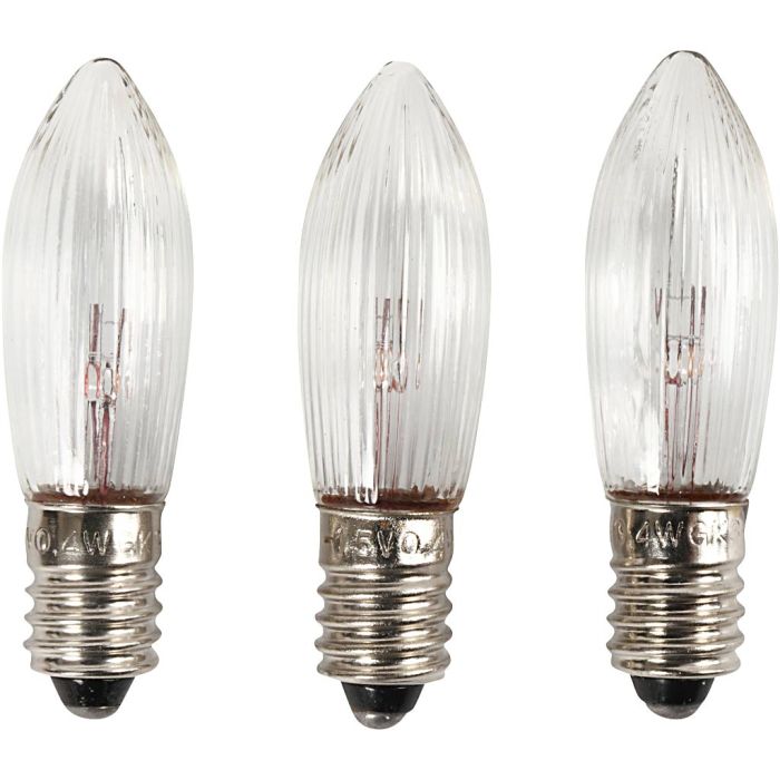 LED-pærer, H: 45 mm, dia. 15 mm, 3 stk./ 1 pk.