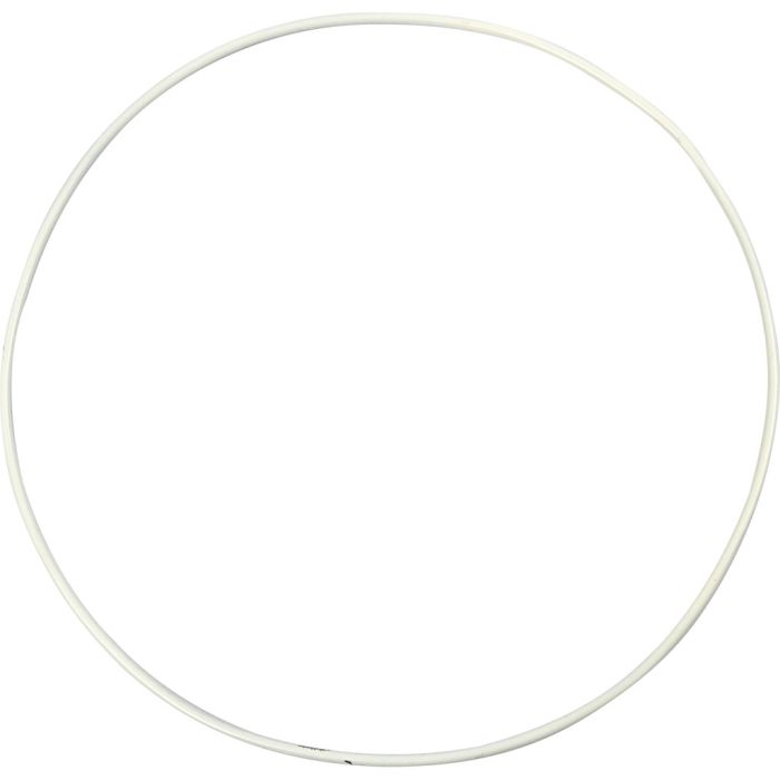 Metallring, dia. 20 cm, tykkelse 3 mm, hvit, 5 stk./ 1 pk.