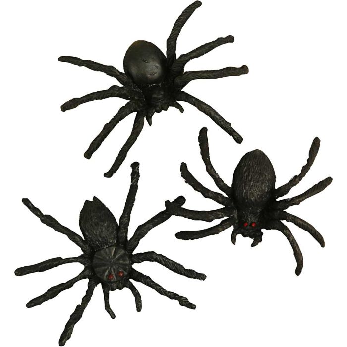 Edderkopp, str. 4 cm, 10 stk./ 1 pk.