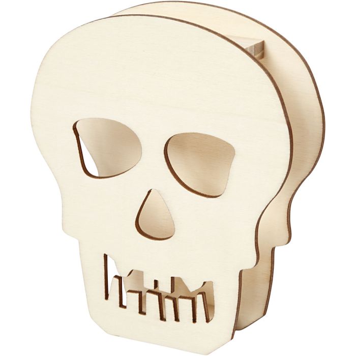 Halloweenfigur Hodeskalle, Hodeskalle, H: 13,5 cm, D: 3 cm, B: 11,5 cm, 1 stk.