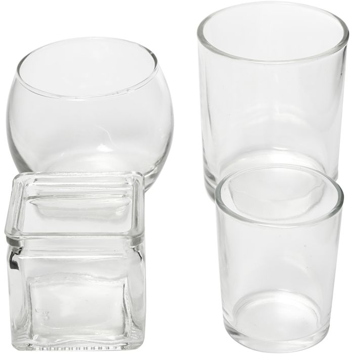 Telysholder, H: 5,3-8,4 cm, dia. 4,5-7,3 cm, Innhold kan variere , 72 stk./ 1 pk.