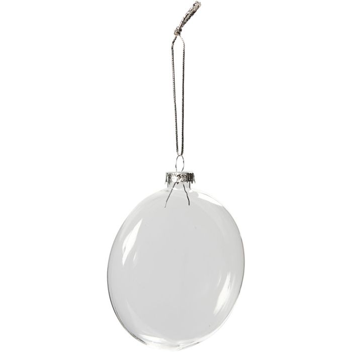 Glasskule, dia. 8 cm, tykkelse 2,1 cm, 6 stk./ 1 pk.