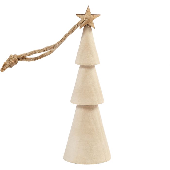 Juletre, H: 9 cm, 1 stk.