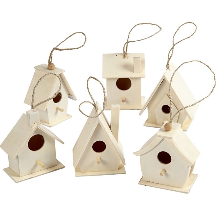 Fuglekasser, H: 7 cm, 6 stk./ 1 pk.