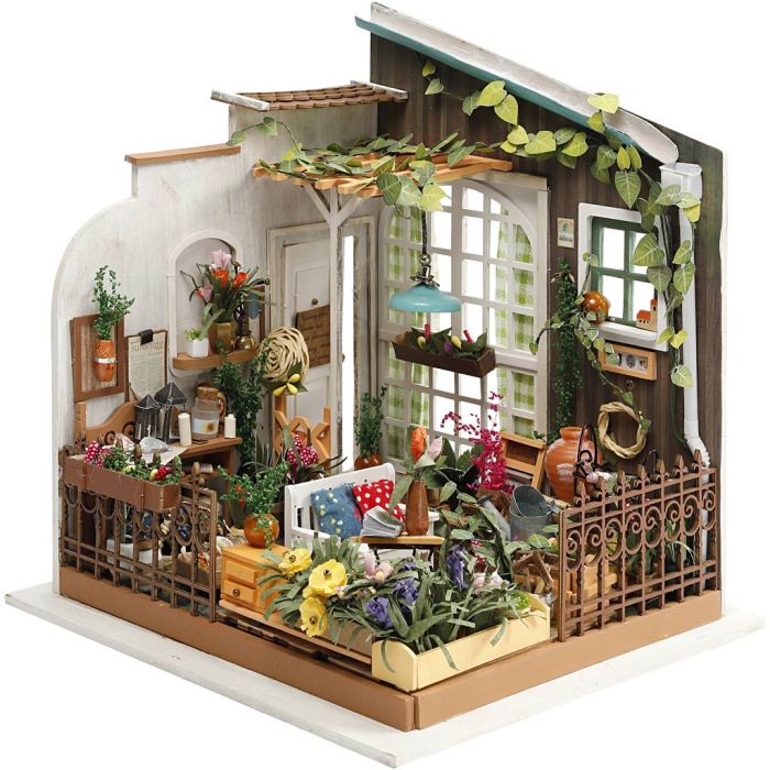 Miniatyrrom, Hage, H: 21 cm, B: 19,5 cm, 1 stk.
