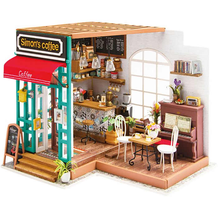 Miniatyrrom, Kaffebar, H: 19 cm, L: 22,6 cm, B: 19,4 cm, 1 stk.