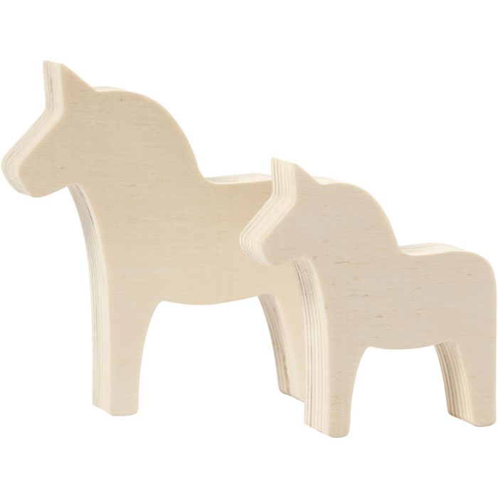 Hest, H: 8+10 cm, B: 7+9,5 cm, tykkelse 1,8 cm, 2 stk./ 1 pk.
