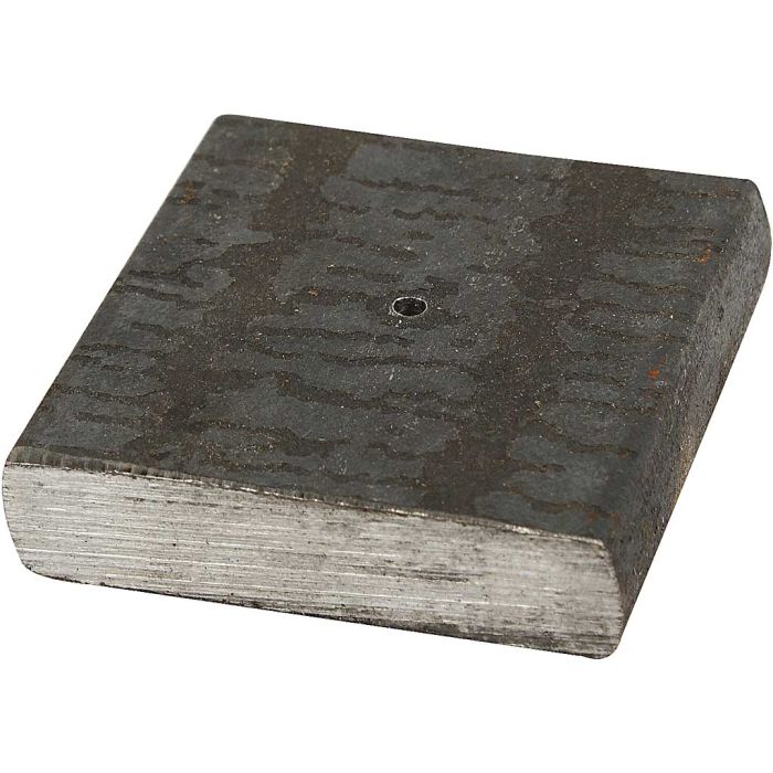 Metallfot, str. 4x4x1 cm, hullstr. 2 mm, 1 stk.
