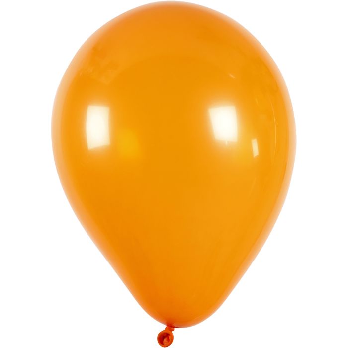Ballonger, dia. 23 cm, rund, orange, 10 stk./ 1 pk.