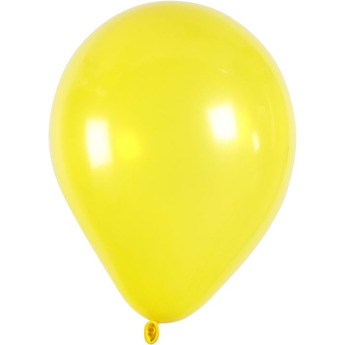 Ballonger, dia. 23 cm, rund, gul, 10 stk./ 1 pk.
