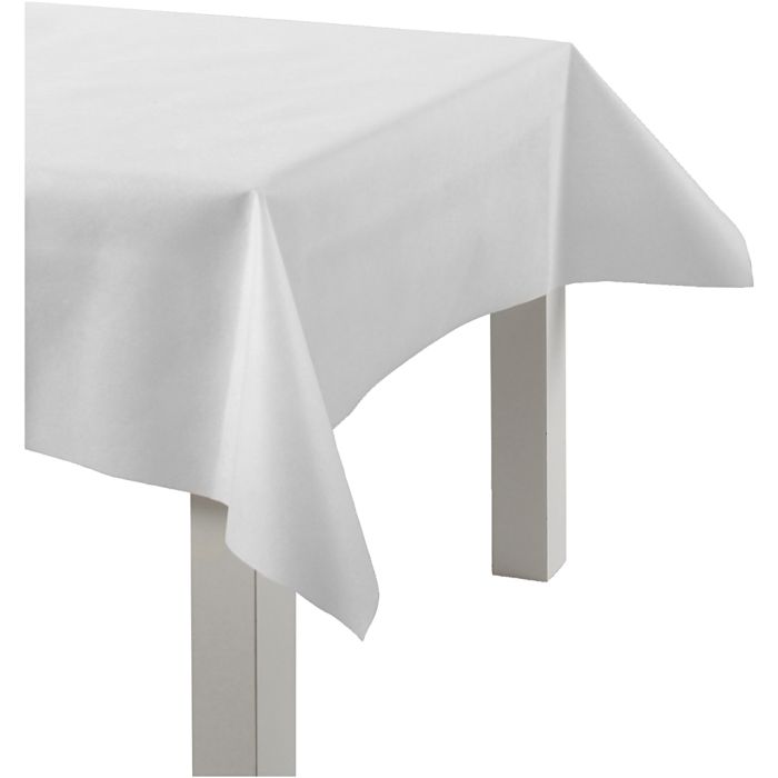 Duk i Imitert Stoff, B: 125 cm, 70 g, hvit, 10 m/ 1 rl.