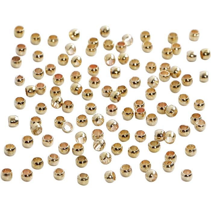 Wireklemmer, dia. 2 mm, gull, 100 stk./ 1 pk.