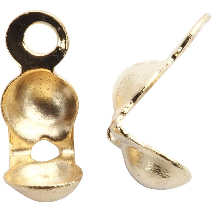 Knuteskjulere med øye, L: 8 mm, dia. 3 mm, gullfarget, 100 stk./ 1 pk.