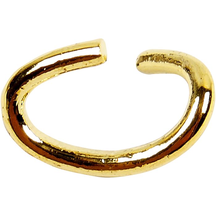Oval-ring, tykkelse 0,7 mm, gullfarget, 50 stk./ 1 pk.