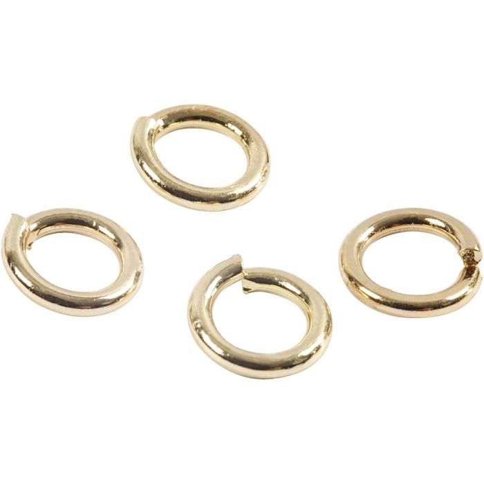 O-ring, dia. 4 mm, tykkelse 0,7 mm, forgylt, 500 stk./ 1 pk.