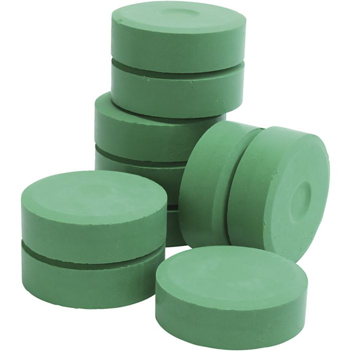 Tempera akvarellmaling, dia. 44 mm, grønn, 10 stk./ 1 pk.