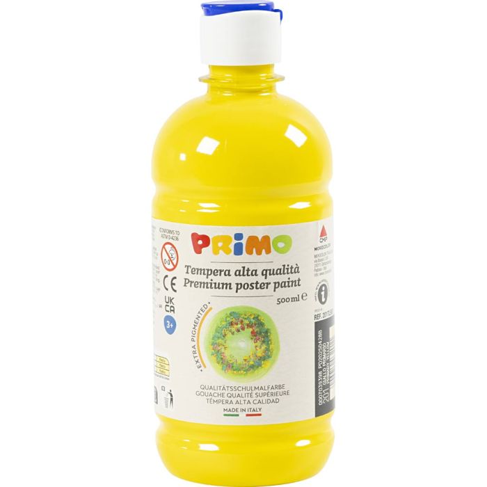 Temperamaling Matt, primær gul, 500 ml/ 1 fl.