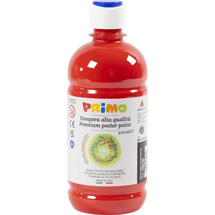 Temperamaling Matt, rød, 500 ml/ 1 fl.